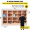 20 Compartment Cubby Storage Cabinet Mobile Tray Shelf for Classroom Daycare Home